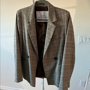 Women Plaid Blazer